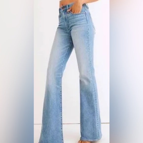 Denim - J Crew High Rise Wide leg Bootcut Jeans Size 28 Light Wash SOFT 100% Cotton💎USA